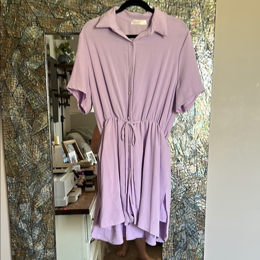 Lavender Button-Up Dress size XL